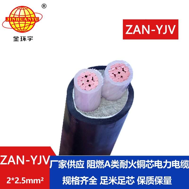 金環宇電線電纜 a級阻燃耐火電力電纜ZAN-YJV 2X2